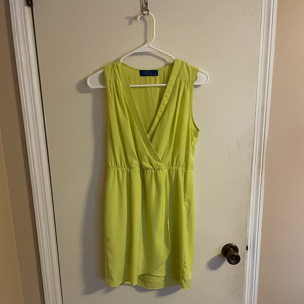 Rustic Royals small neon yellow dress - size Small